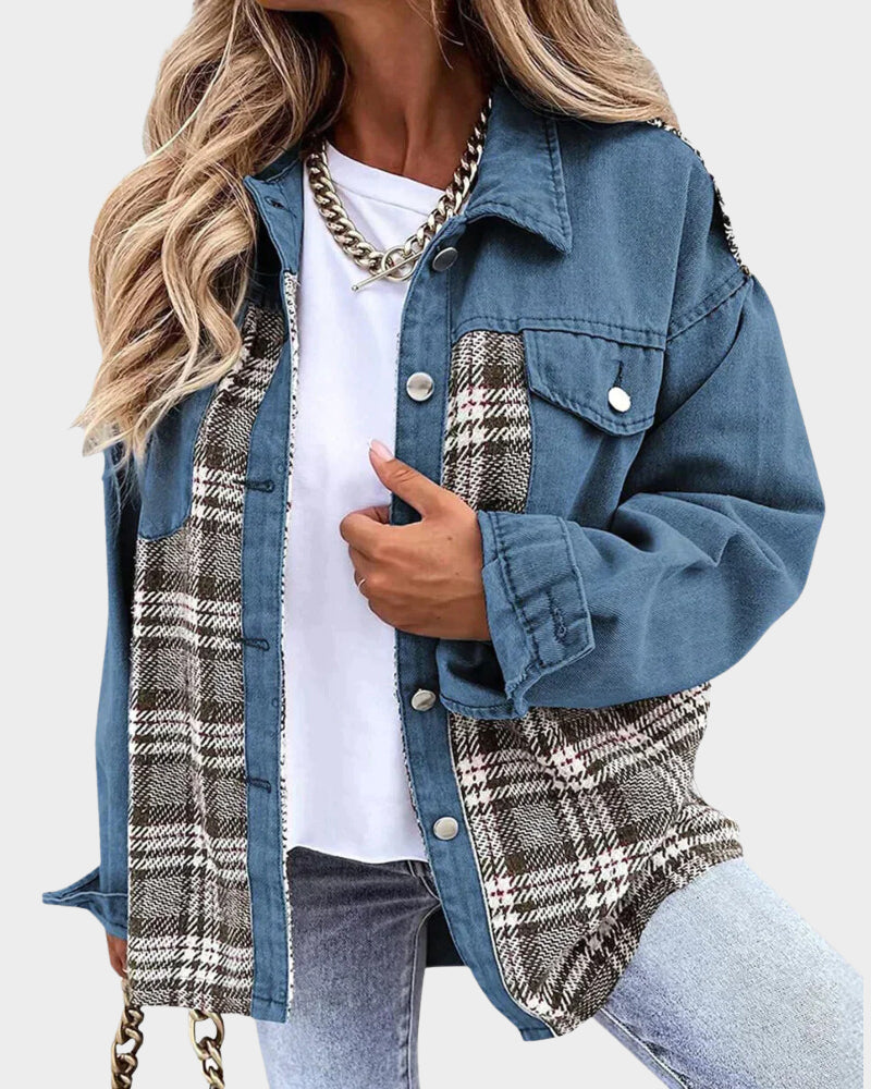 Skylar - Plaid Denim Jacket